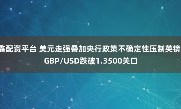 鑫配资平台 美元走强叠加央行政策不确定性压制英镑，GBP/USD跌破1.3500关口
